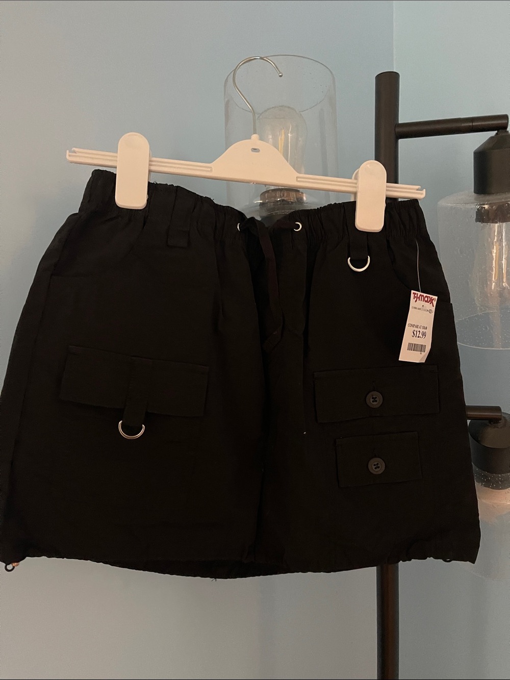 Love Tree Black Cargo Mini Skirt